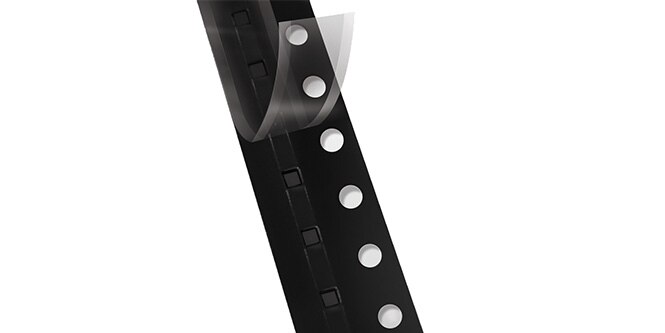 Close-up of cover tape from 3M.
