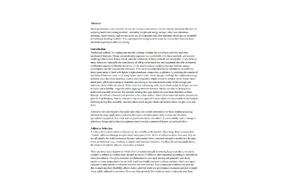 Image of a page from the white paper Two-Part Epoxy Adhesive Performance vs. Mechanical Fasteners