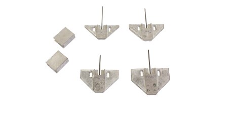 3M™ Adjustable Paint Masking Applicator replacement part kit with four applicator tips and two cutter blocks.
