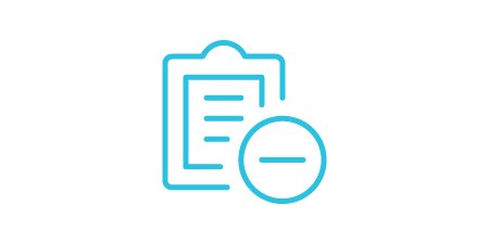 Reduce rework icon of a clipboard.
