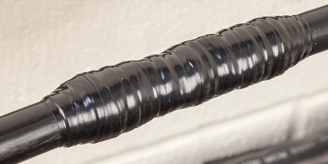 electrical splice with electrical tape overwrap
