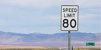 Speed limit traffic sign
