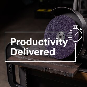 productivity delivered wordmark on color background
