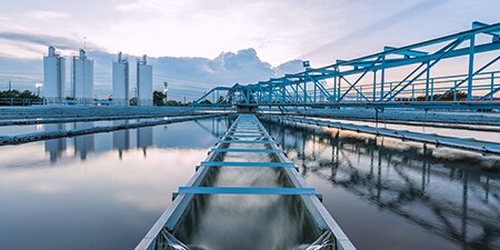 A water treatment station
