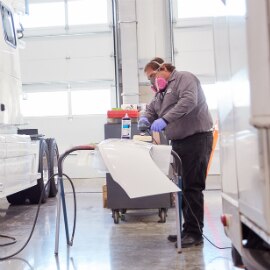 Buffing panel with festool
