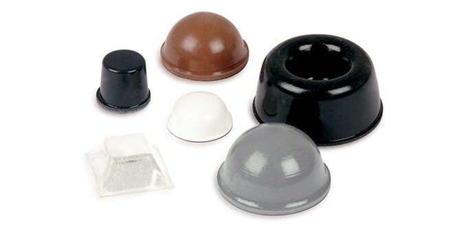 Bumpon rubber spacers in various shapes, sizes, and colors
