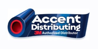Accent Distributing 3M Authorized Distributor logo.