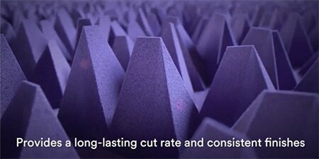 Video showing usage of an abrasive belt used for blending and fine finishing
