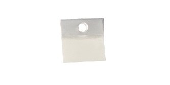Image of an adhesive hang tab that can be attached to a package
