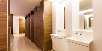 clean and modern building bathroom
