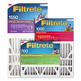 3 different Filtrete™ Healthy Living Air Filters

