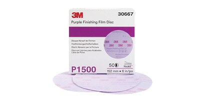 3M&trade; Hookit&trade; 260L Purple Finishing Film Disc, 6" (150mm)