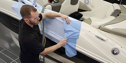Self stick surface protection fabric for marine
