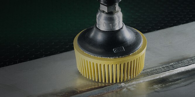 Image showing metalworking weld & weld splatter on stainless steel process in action
