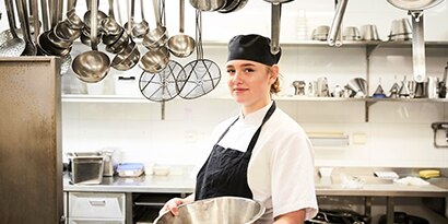 Chef in commercial Kitchen
