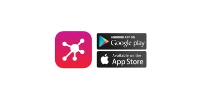 Apple app store and Google play icons

