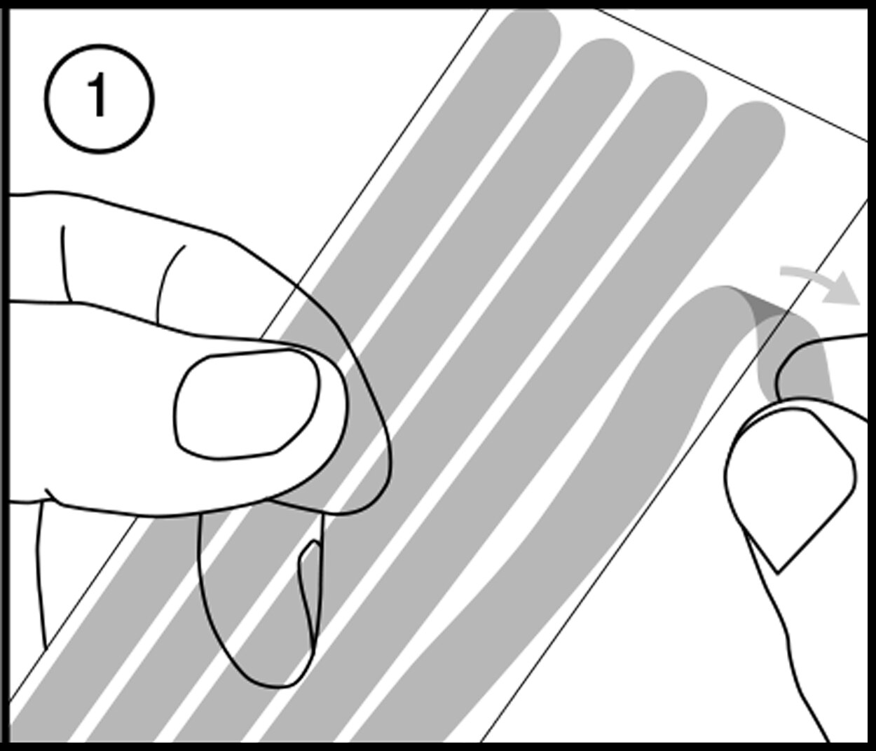 Illustration of attachment strips Illustration of attachment strips