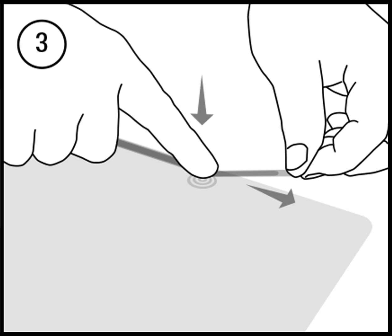 Illustration of attachment strip applying to privacy filter by pressing Illustration of attachment strip applying to privacy filter by pressing