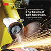 3M abrasive band grinding a metal part with sparks flying