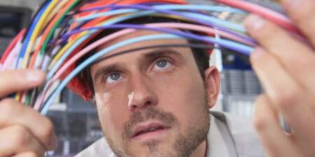 worker confused by unlabeled wires
