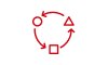 A life cycle management icon.