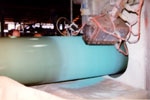 Granular overcoating on pipe