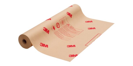 Flame-retardant paper with adhesive backing.
