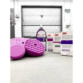3M™ Perfect-It™ 1-Step Finishing Material and purple 3M™ Perfect-It™ 1-Step Foam Finishing Pad