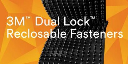 Video still of a partly separated strip with the title 3M™ Dual Lock™ Reclosable Fasteners
