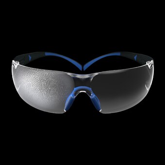 a single pair of safety glasses with Scotchgard anti-fog coating
