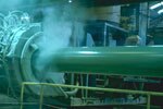 Epoxy coating being applied in facility