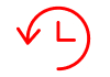 Icon of a clock hands with a reverse circular arrow around them.