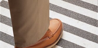 Person walking on safety walk
