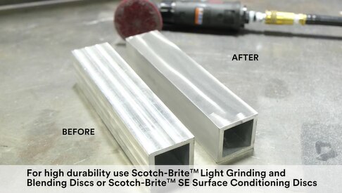 Clean and Remove Spot Weld Discoloration with Scotch-Brite™ Precision Surface Conditioning Discs
