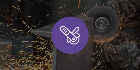 Cutting applications image with an embedded icon
