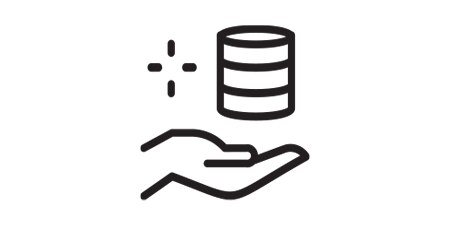 icon of hand holding reward
