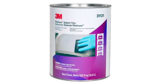Paint can size of lightweight body filler for vehicles.
