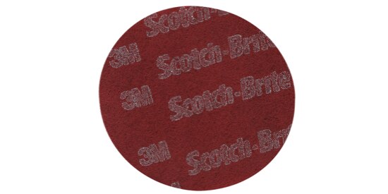 Maroon sanding disc used on metals.
