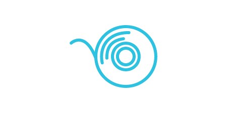 Thin, reliable bonding icon of a roll of tape.
