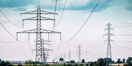 Electric towers.
