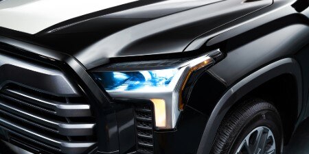 High gloss paint protection film applied to a black toyota tundra
