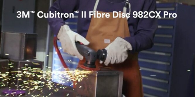 Video showing usage of an abrasive disc for heavy metal for grinding

