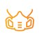 Reusable Respirator Orange Icon