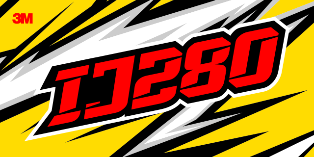 Vibrant "IJ280" on an electric yellow background.