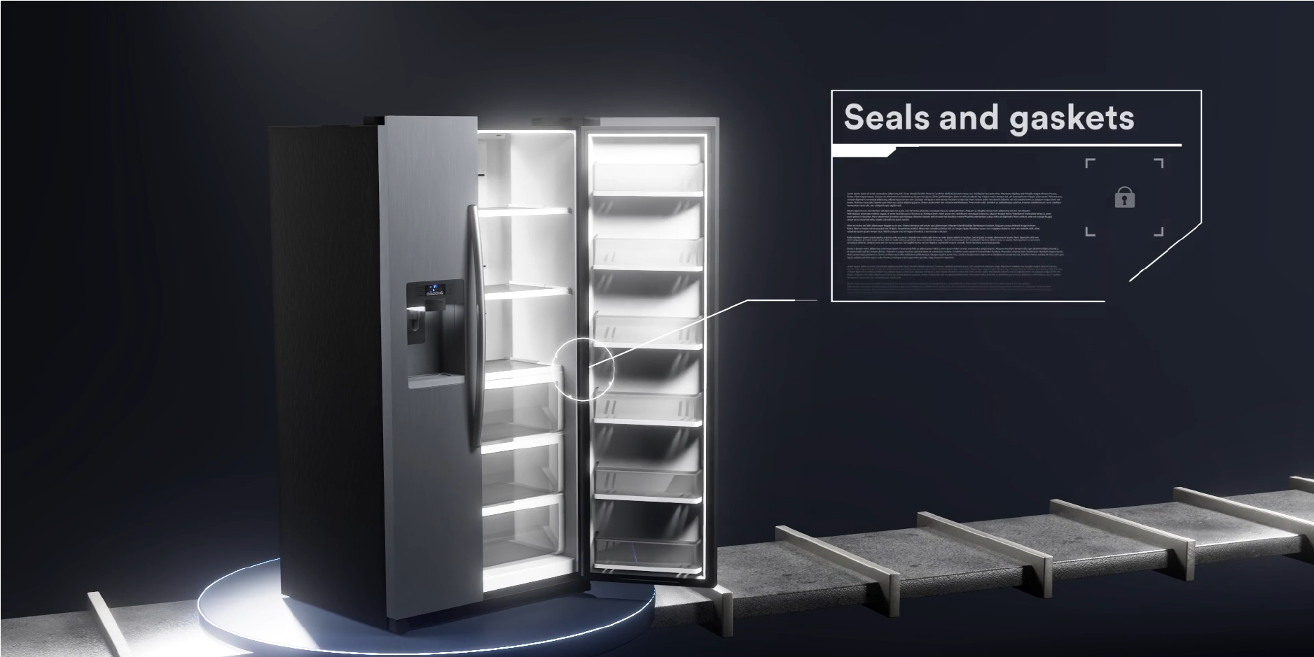 refridgerator with an open door
