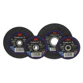four 3M Cubitron 3 cutting and grinding wheels