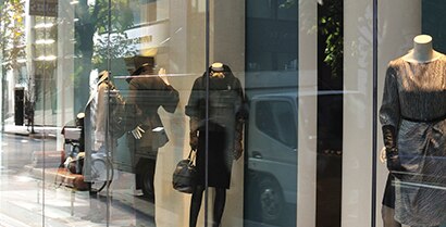 3M™ Window Films provide clear views into a downtown window display while protecting the merchandise inside from theft.
